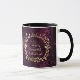 Caneca TBI maravilhoso Dourado em roxo