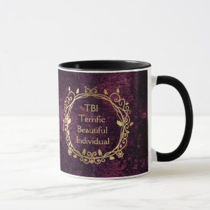 Caneca TBI maravilhoso Dourado em roxo