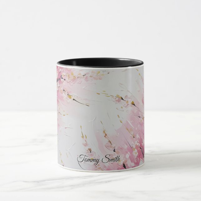 Caneca Tcherry Blossom Abstrato Art vibrante (Centro)