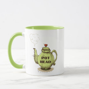 Caneca Tea Pote Head Engraçado Tea Mug
