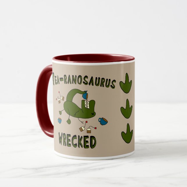 Caneca Tea-ranossauro Destruído (Frente Esquerda)