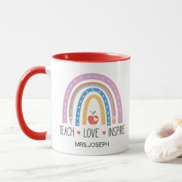 Caneca Teach Love Inspire Teacher