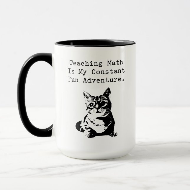 Caneca Teaching Math Fun Adventure Educator Life (Esquerda)
