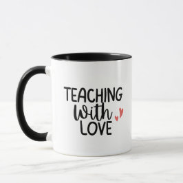 Caneca 'Teaching With Love' Teacher Thank You Gift 