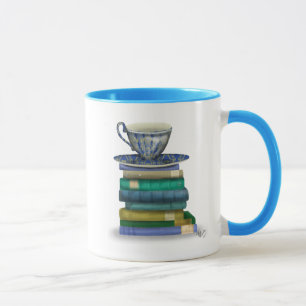 Caneca Teacup e Livros