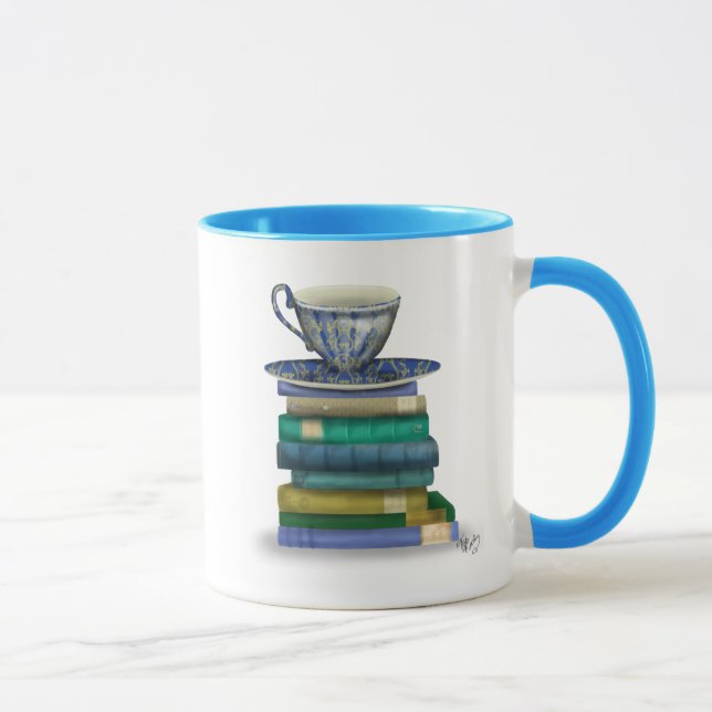 Caneca Teacup e Livros (Direita)