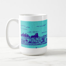 Caneca Teal Comic Style Chicago Mug