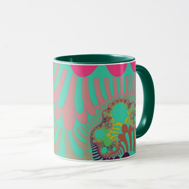 Caneca Teal e Mod Rosa (Frente Esquerda)