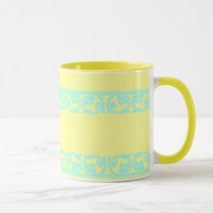 Caneca Teal Gothic Border Coffee Mug