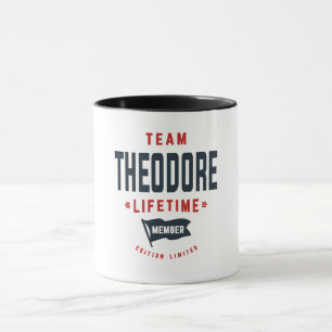 Caneca Team Theodore Lifetime Member Funny Name Theodore