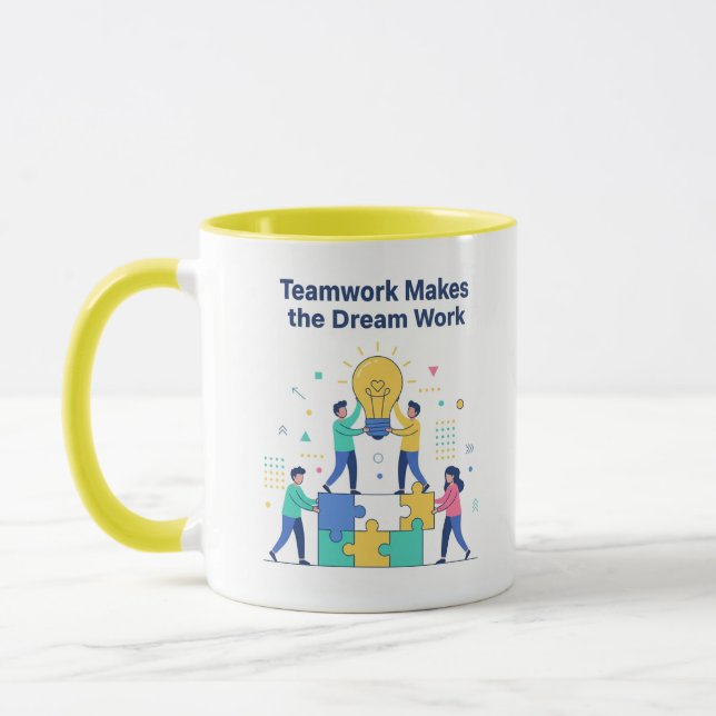 Caneca Teamwork Makes the Dream Work (Esquerda)
