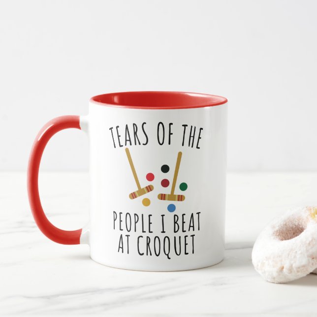 Caneca Tears of the People I Beat at Croquet (Com Donut)