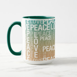 Caneca Teatro Peach Dourado Amor pela Paz             