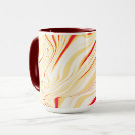 Caneca Tecido ondulado com tons beges claros, curva rosa