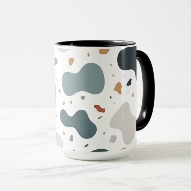 Caneca Tecido Personalizado de Estilo Terrazzo Minimalist (Frente Esquerda)