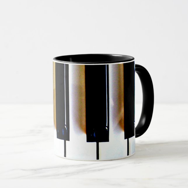 Caneca Teclado Piano (Frente Esquerda)