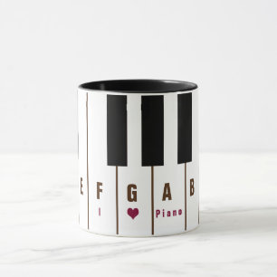 Caneca Teclas Piano Mug
