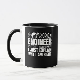 Caneca Técnico de engenharia de áudio de Piada de som