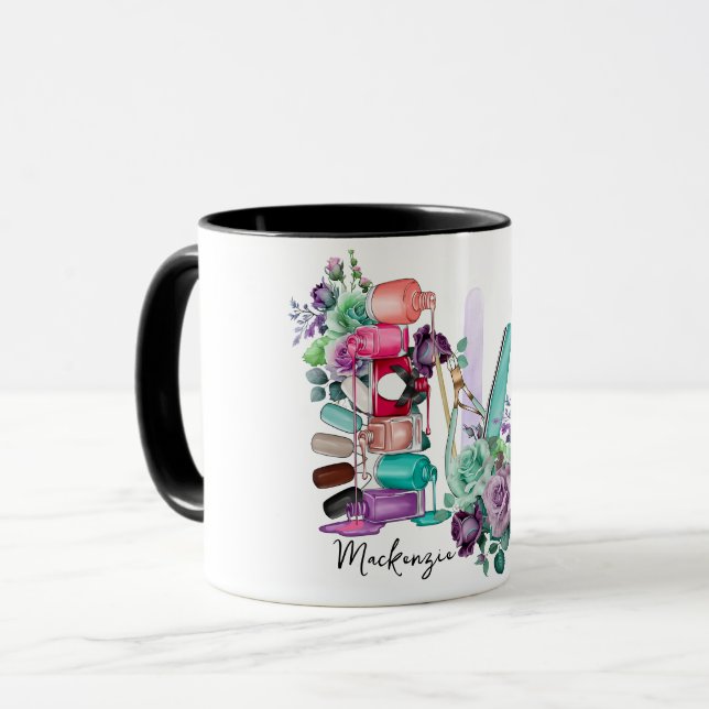 Caneca Técnico de Unhas Personalizado (Frente Esquerda)