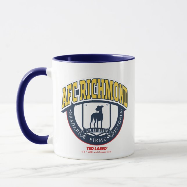 Caneca Ted Lasso | AFC Richmond Crachá do círculo atlétic (Esquerda)