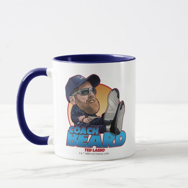 Caneca Ted Lasso | Barba de Treinador Bobblehead (Esquerda)