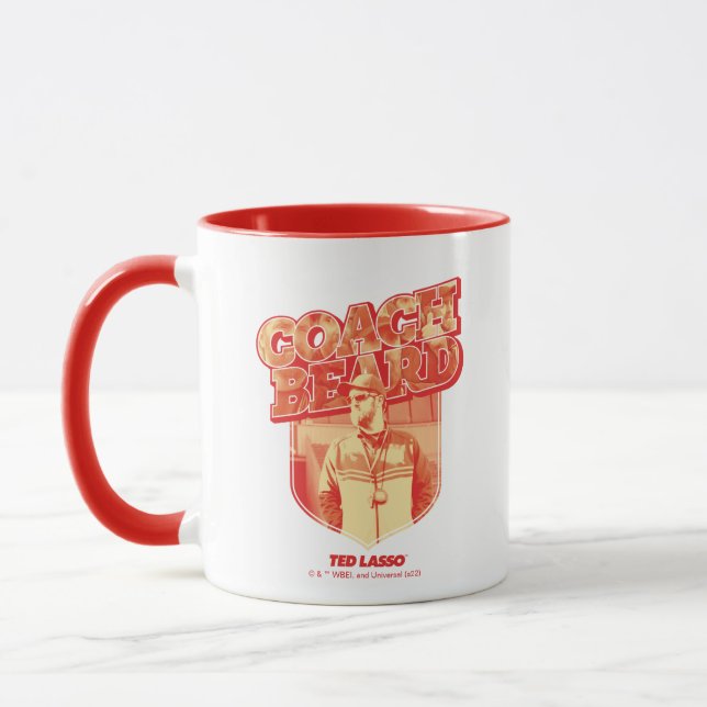 Caneca Ted Lasso | Crachá de Barba de Treinador (Esquerda)