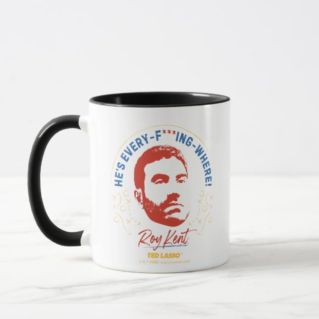 Caneca Ted Lasso | Roy Kent He's Every -- Where (Esquerda)