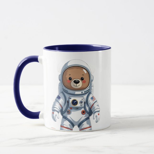 Caneca Teddy Astronauta Minimalista (Esquerda)