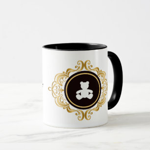 Caneca Teddy Bear White Silhout Coffee Mug