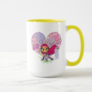 Caneca Teen Titans Go!   Gráfico de Almofadas do Coração