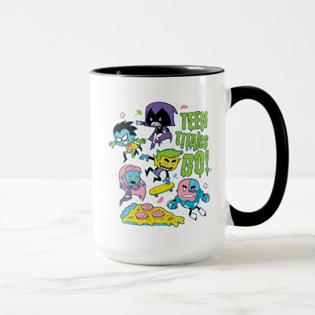 Caneca Teen Titans Go! | Gráfico de pizza da primavera de (Direita)
