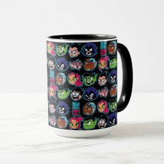 Caneca Teen Titans Go! | Padrão da cabeça dos Titans