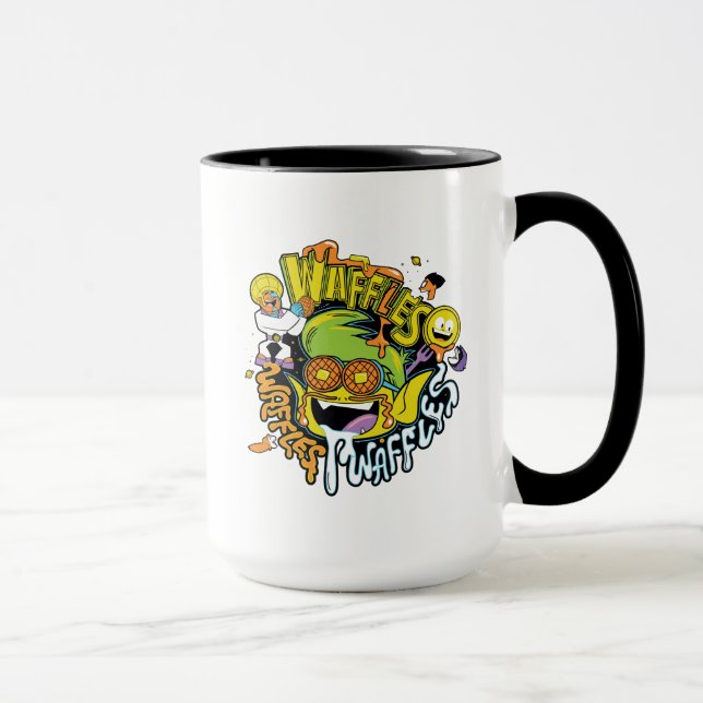 Caneca Teen Titans Go! | Waffles de Beast Boy (Direita)