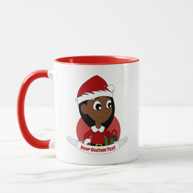 Caneca Tela de natal fofa personalizada (Esquerda)