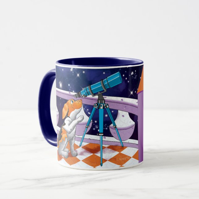 Caneca telescópio de cães (Frente Esquerda)