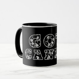Caneca Tem Doces? Caveiras Preto e Branco Halloween