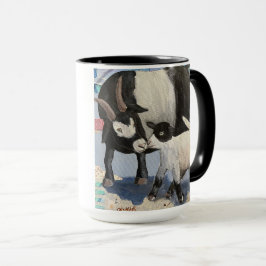Caneca Tem o Goat? "Nose Kiss 4 Mama" Goats Mug