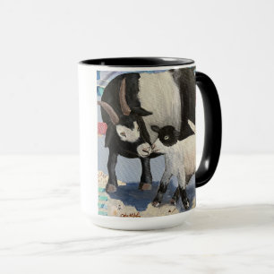 Caneca Tem o Goat? "Nose Kiss 4 Mama" Goats Mug