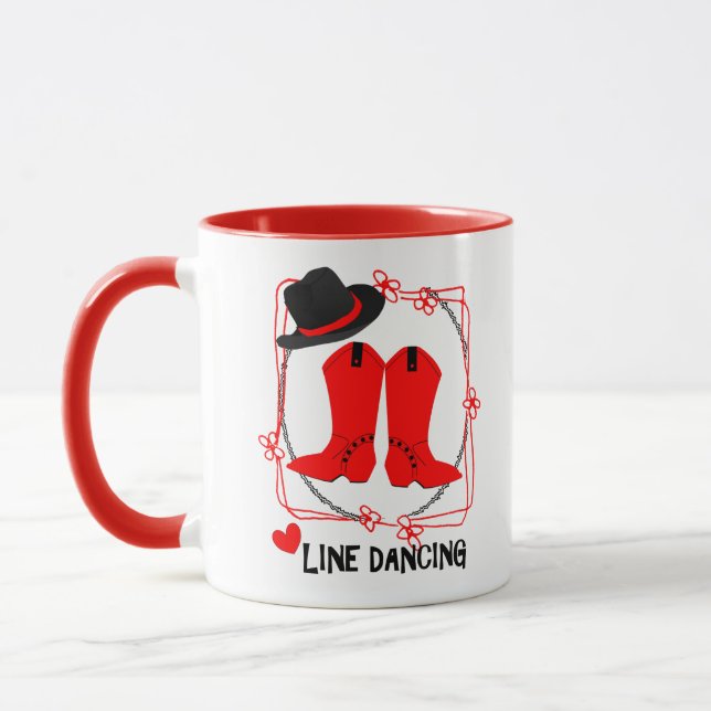 Caneca Tema da dançarina de cowboy inicializa linha cúbic (Esquerda)