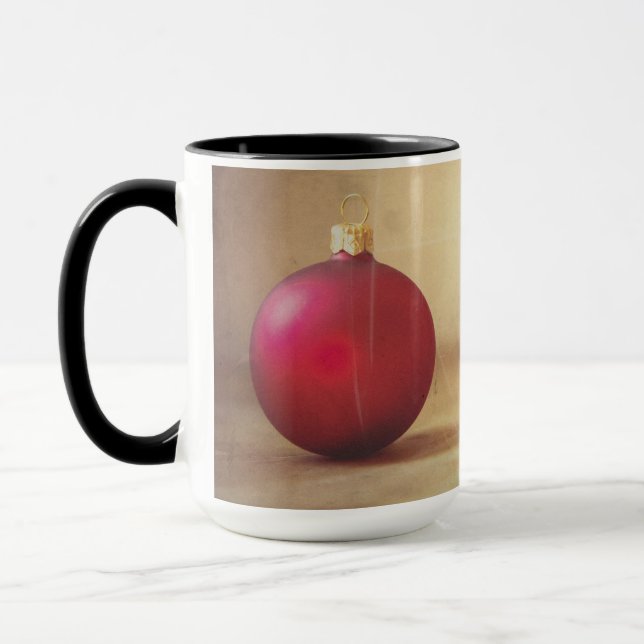 Caneca Tema de Natal com bola de Natal (Esquerda)