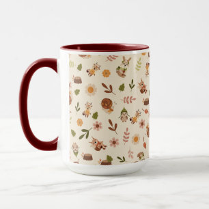 Caneca Tema do outono da Woodland Fox