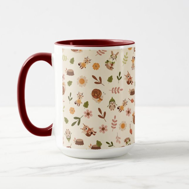 Caneca Tema do outono da Woodland Fox (Esquerda)