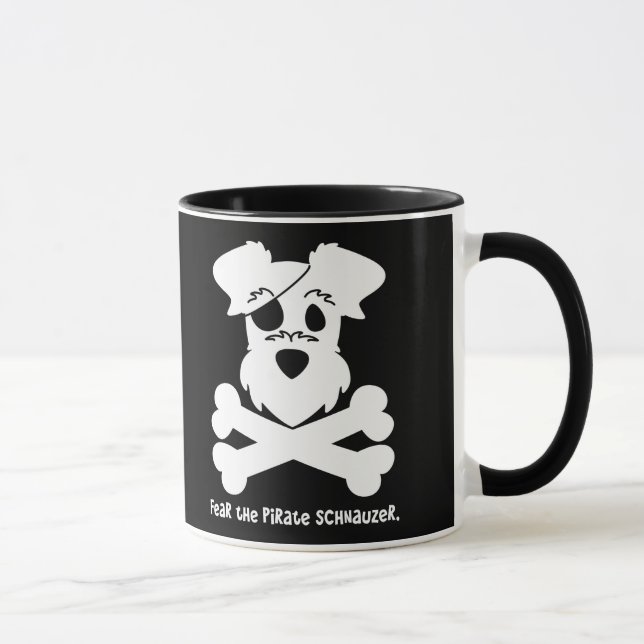 Caneca Tema o Schnauzer do pirata (Direita)