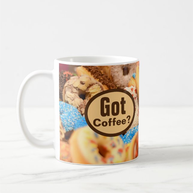 Caneca Temática de Donut de Café (Esquerda)