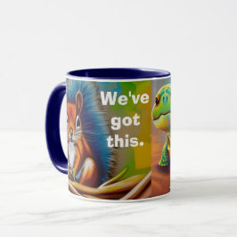 Caneca Temos esse esquilo, tartaruga, aranha 2 tons Mug