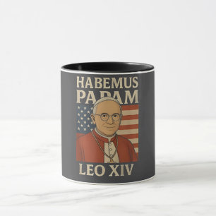 Caneca Temos um papa Papa Leão XIV Igreja Cristã