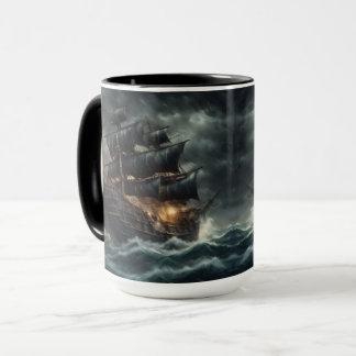 Caneca Tempest of the Black Seas: Nave Pirata Escura