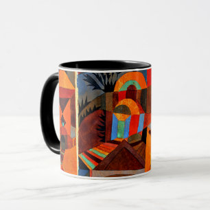 Caneca Temple Gardens, popular Paul Klee trabalho de arte