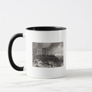 Caneca Templo de Minerva Sunium, gravado por J. Saddler
