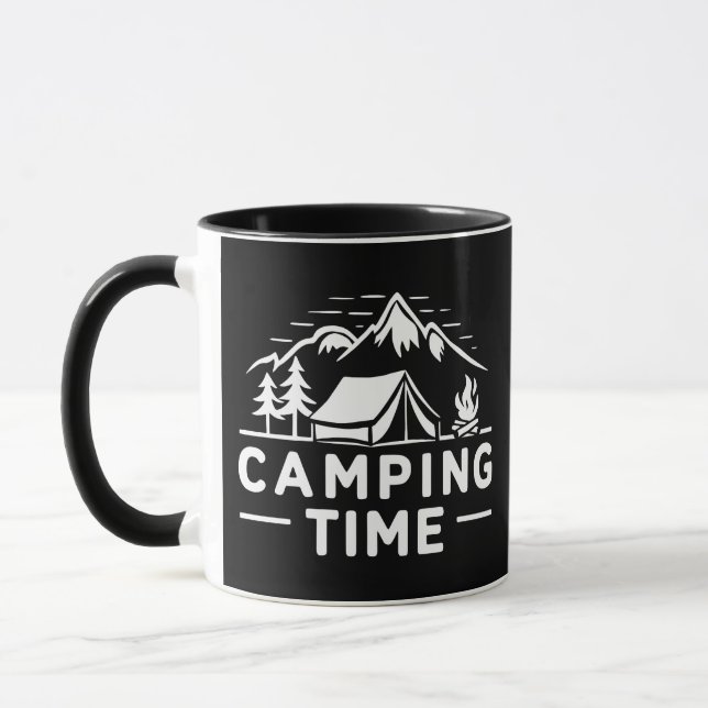 Caneca Tempo de acampamento, Explore a beleza da natureza (Esquerda)